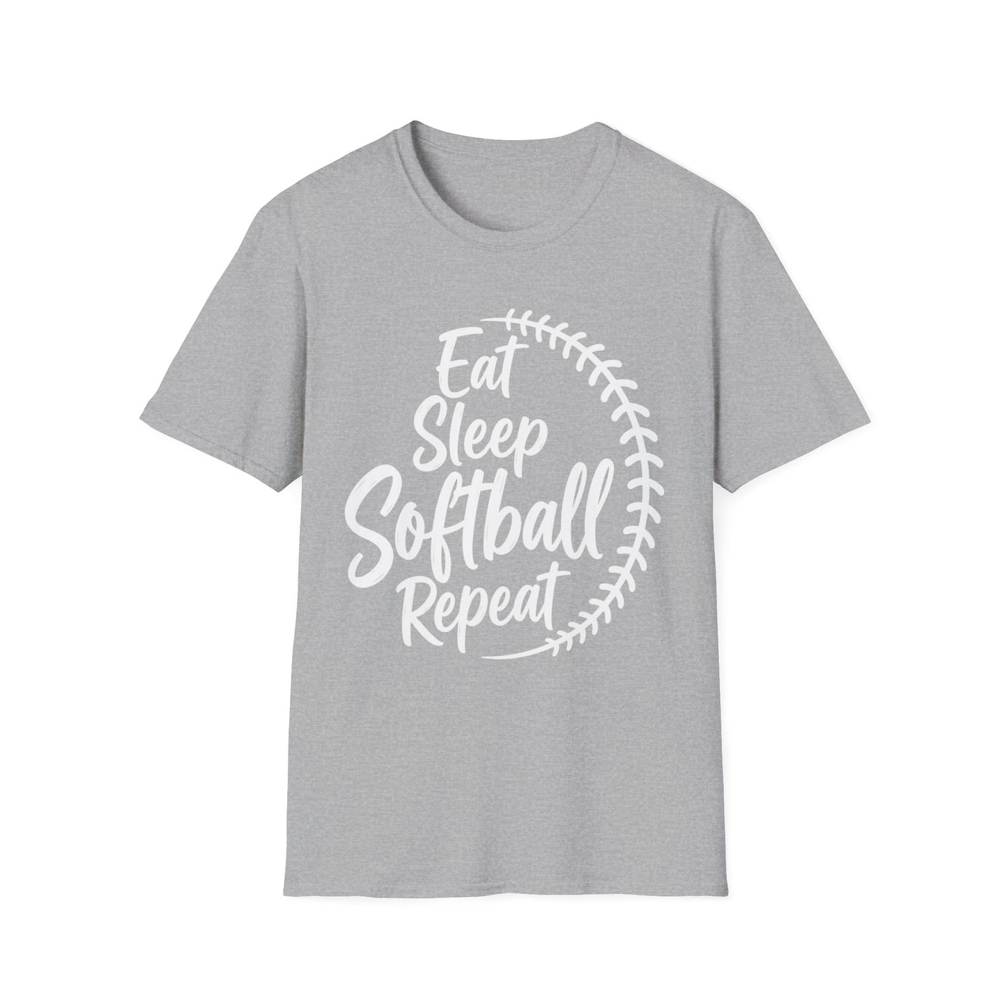 Eat Sleep Softball Repeat Tee