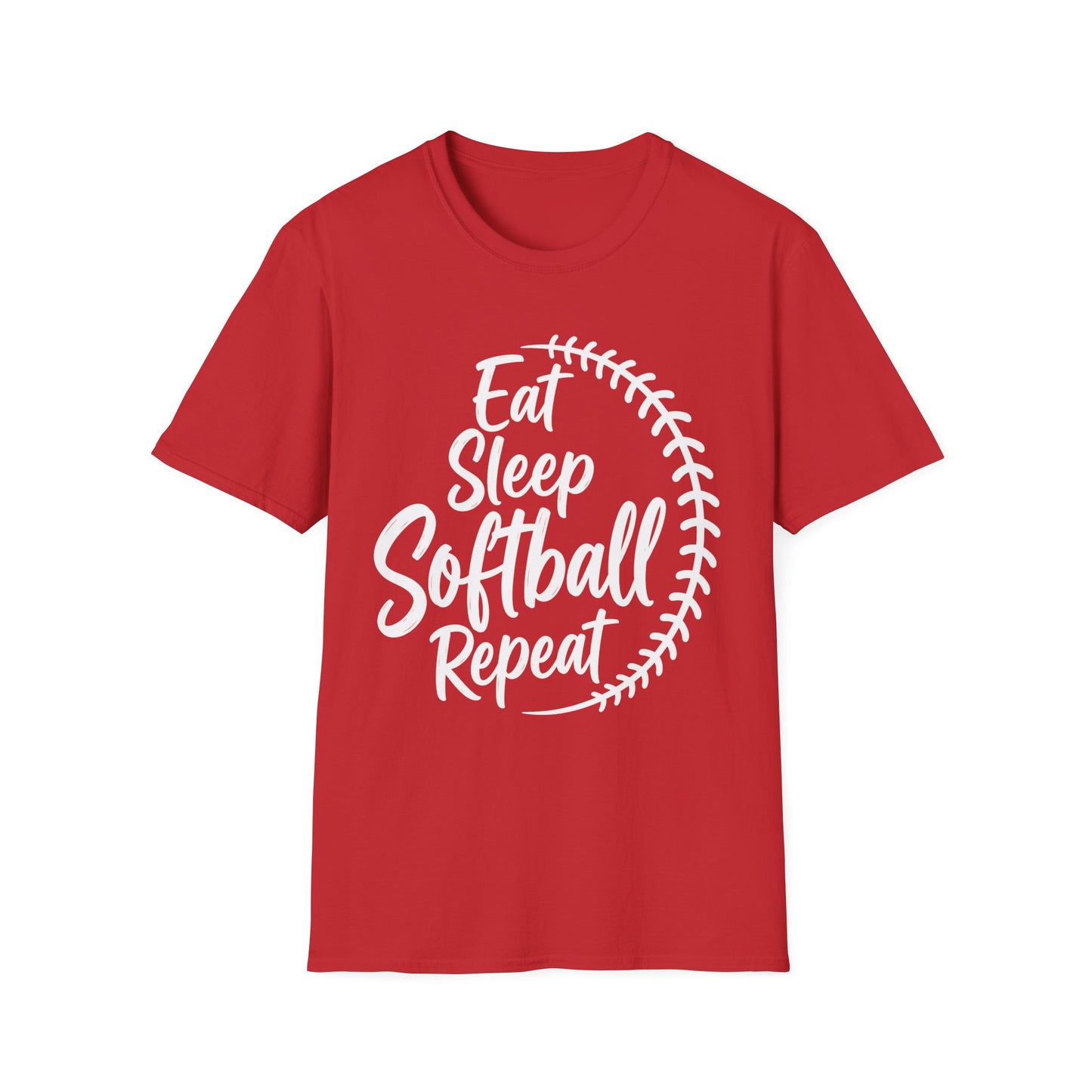 Eat Sleep Softball Repeat Tee