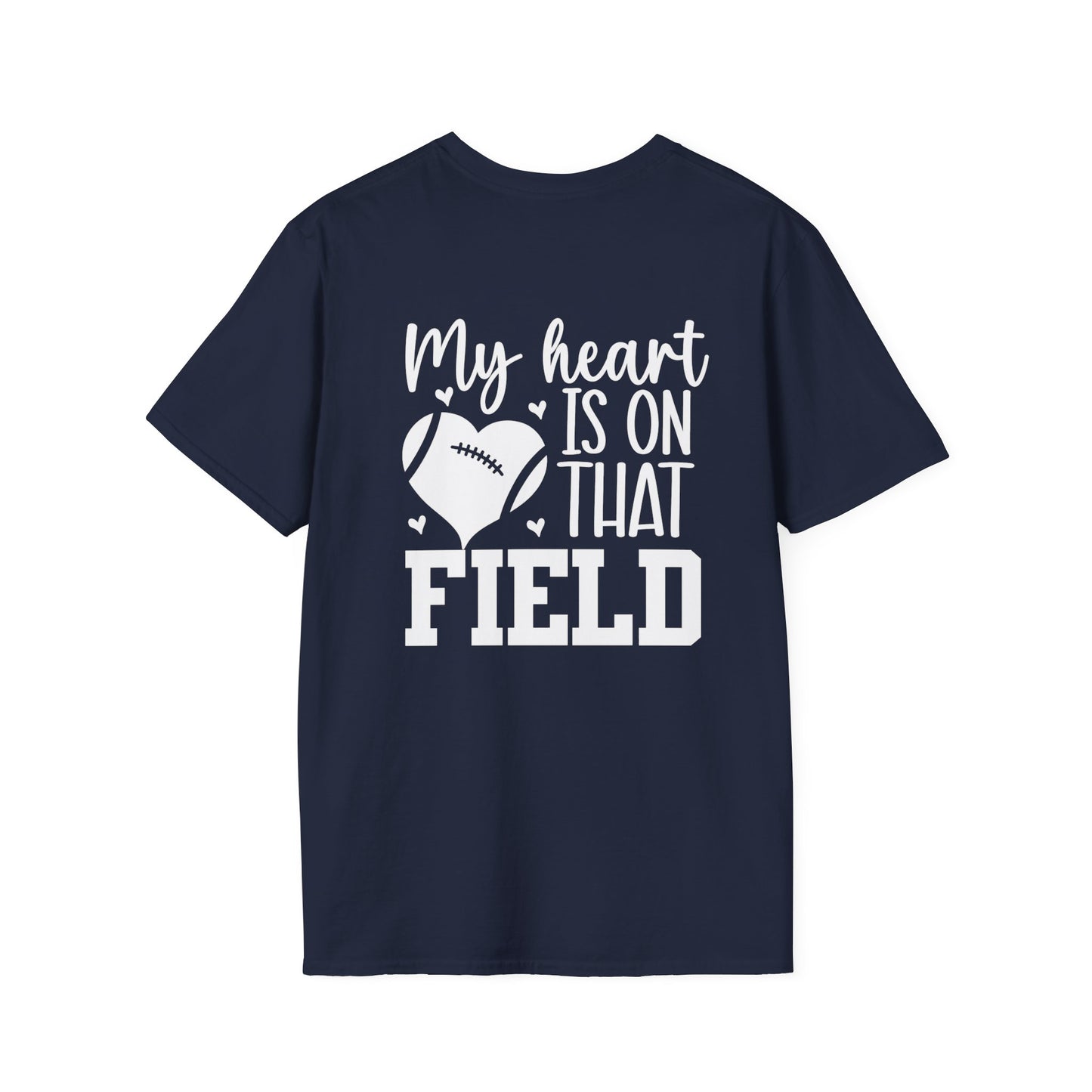 Custom My Heart Is On That Field Football Tee