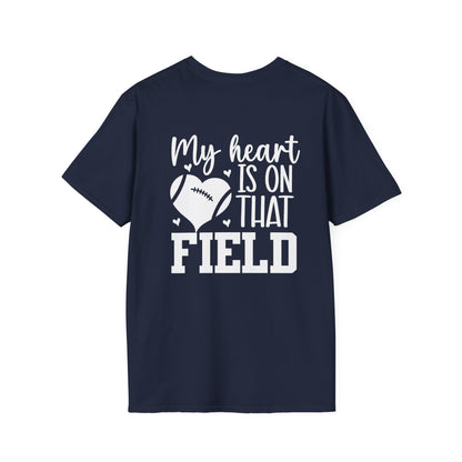 Custom My Heart Is On That Field Football Tee