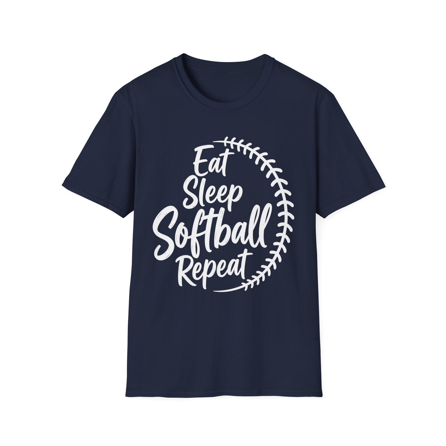 Eat Sleep Softball Repeat Tee