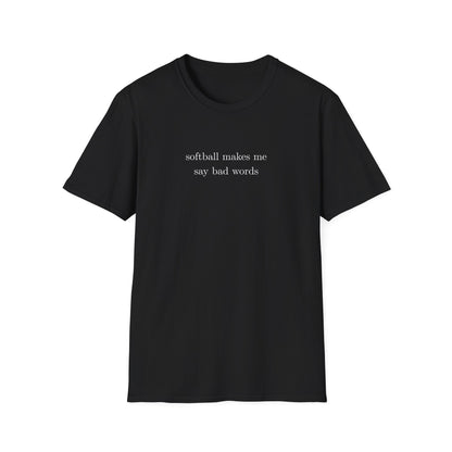 Softball Bad Words Tee