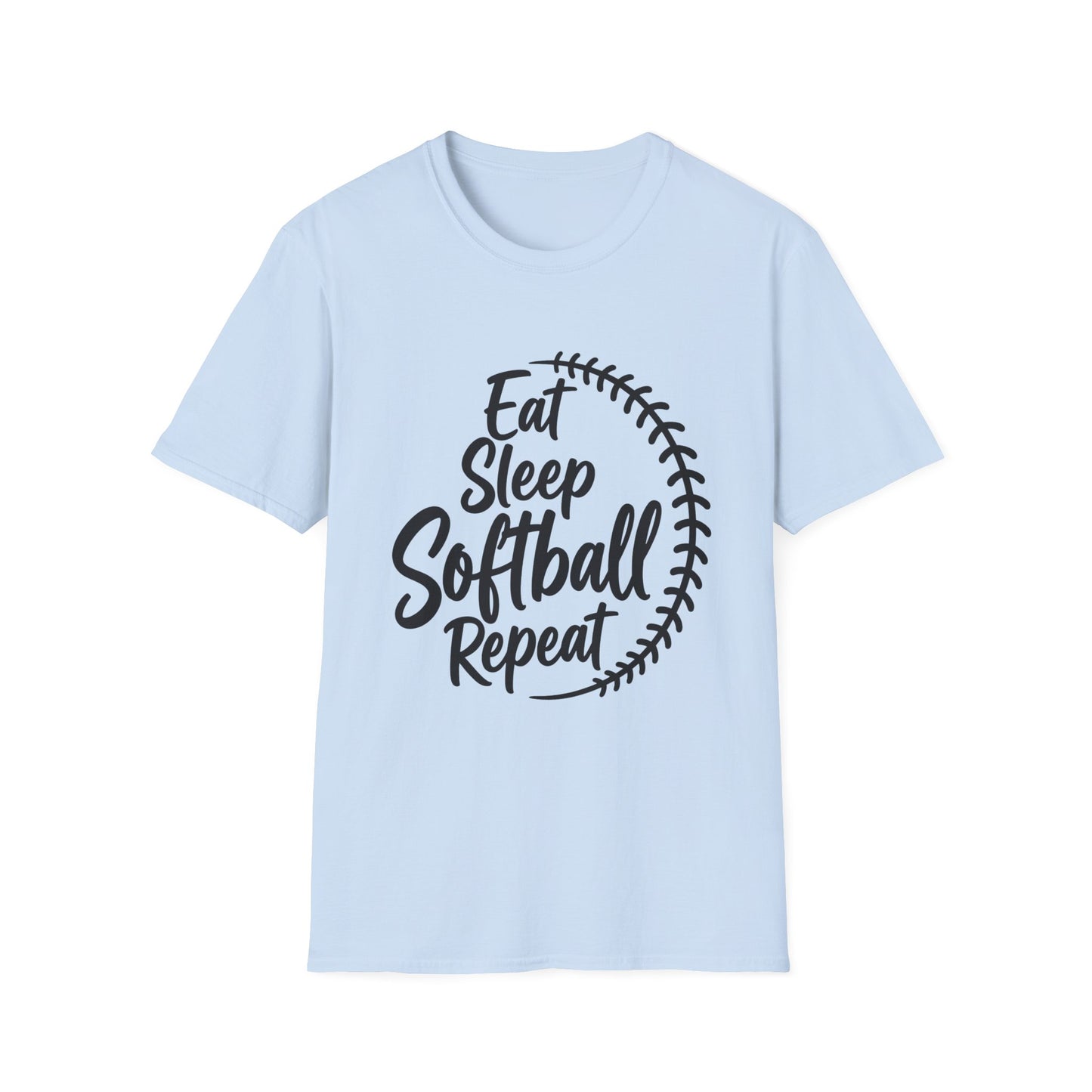 Eat Sleep Softball Repeat Tee