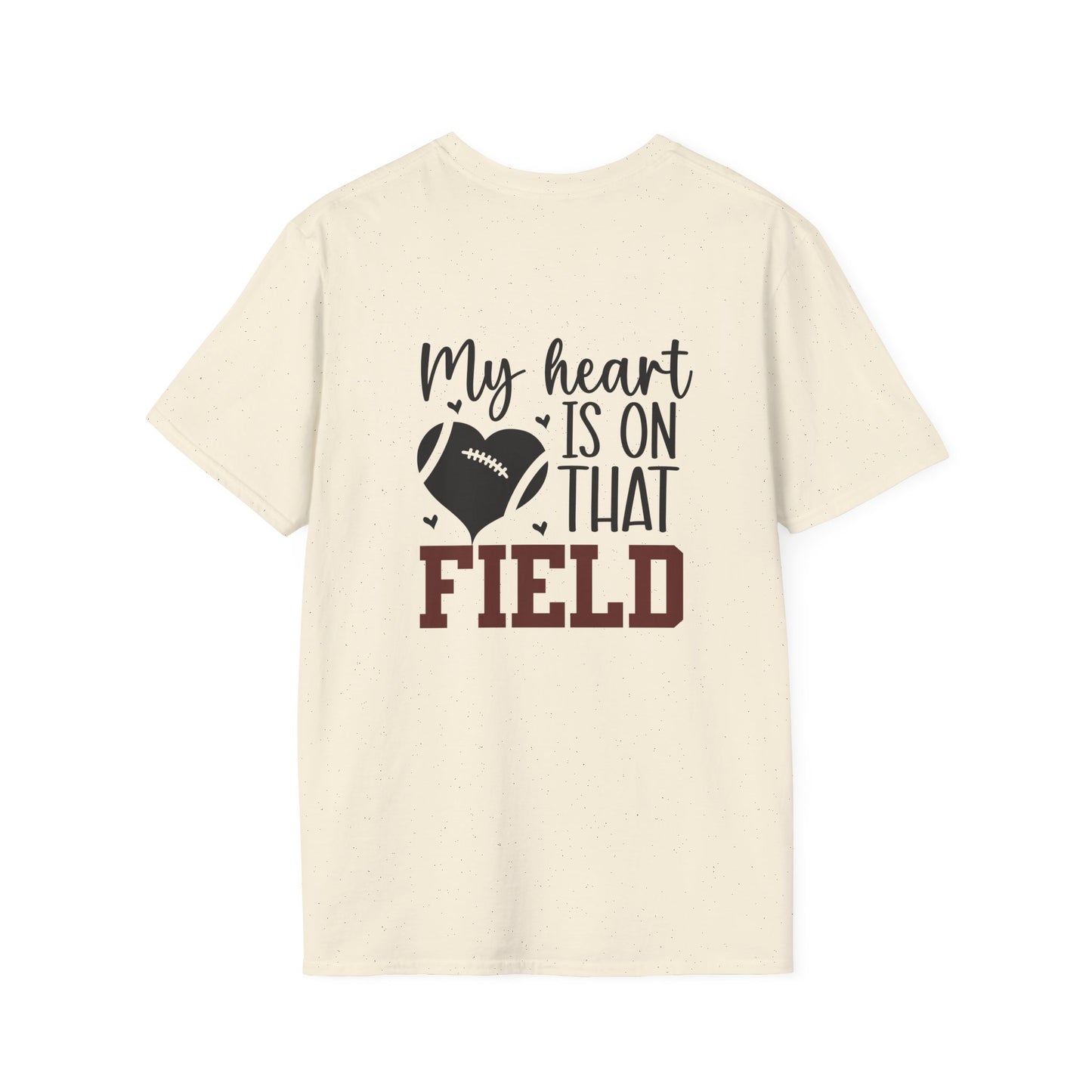 Custom My Heart Is On That Field Football Tee