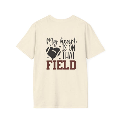 Custom My Heart Is On That Field Football Tee