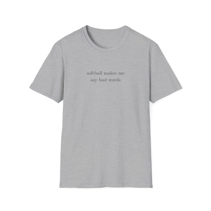 Softball Bad Words Tee
