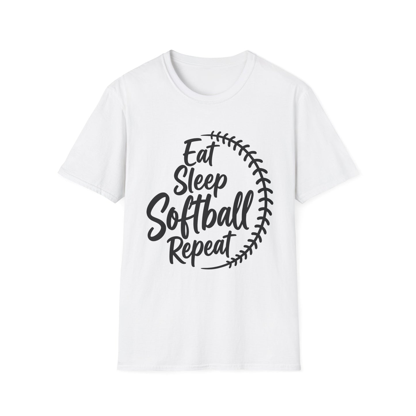 Eat Sleep Softball Repeat Tee