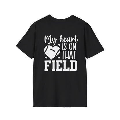 Custom My Heart Is On That Field Football Tee