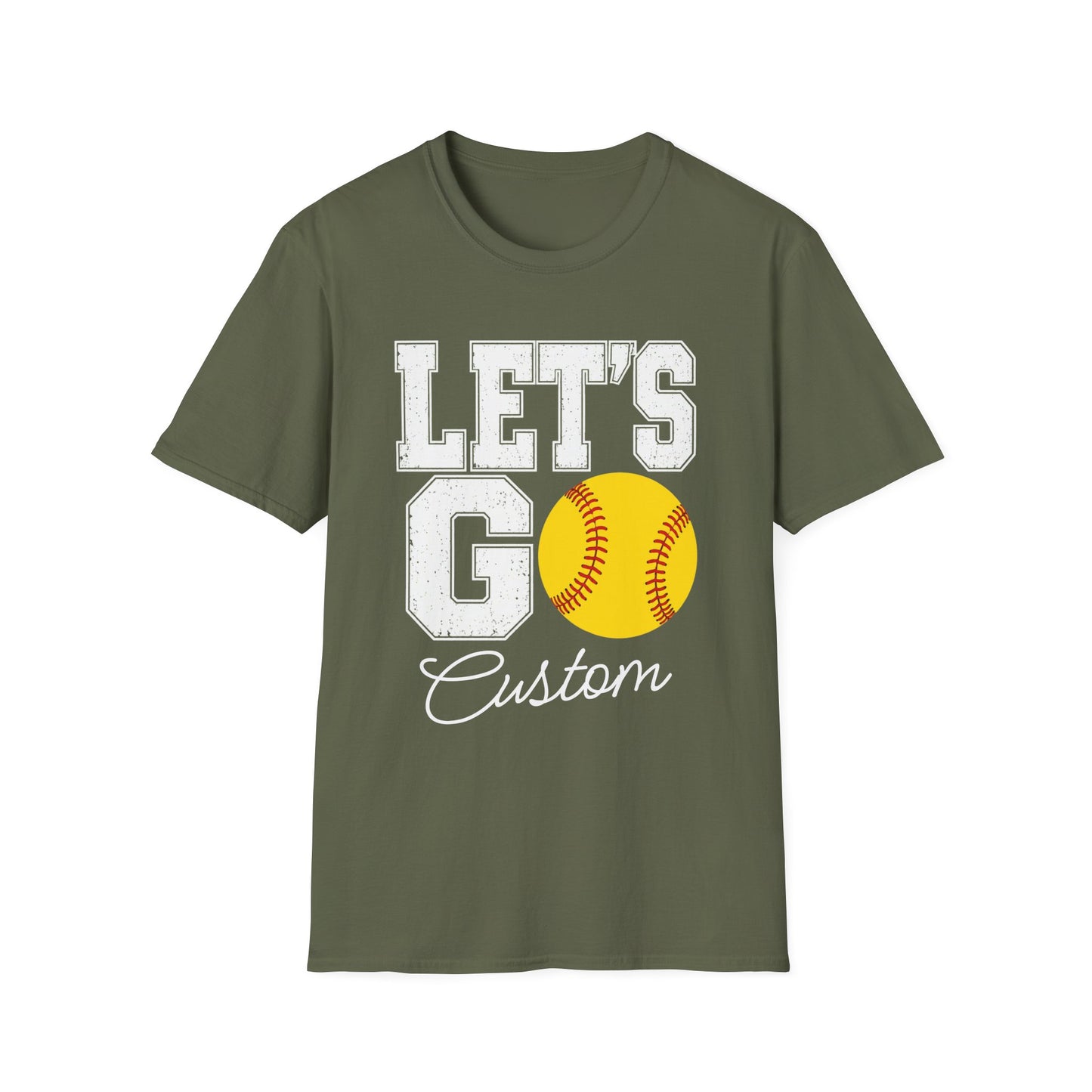 Softball Let's Go Custom Tee