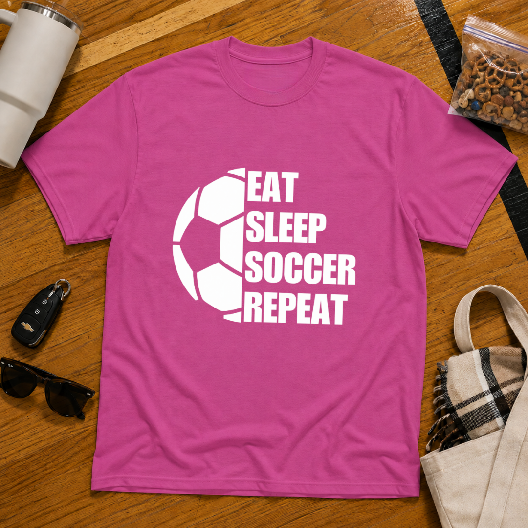 Eat Sleep Soccer Repeat Tee