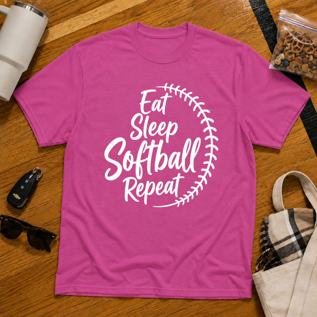 Eat Sleep Softball Repeat