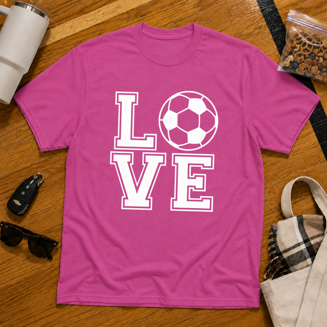 Love Soccer Stack Tee
