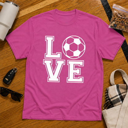 Love Soccer Stack Tee
