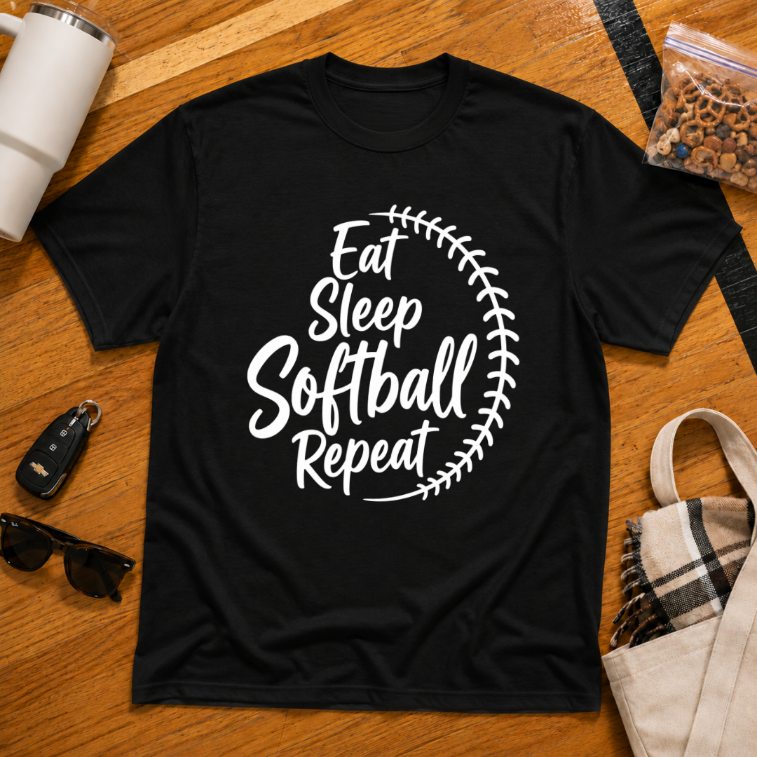 Eat Sleep Softball Repeat
