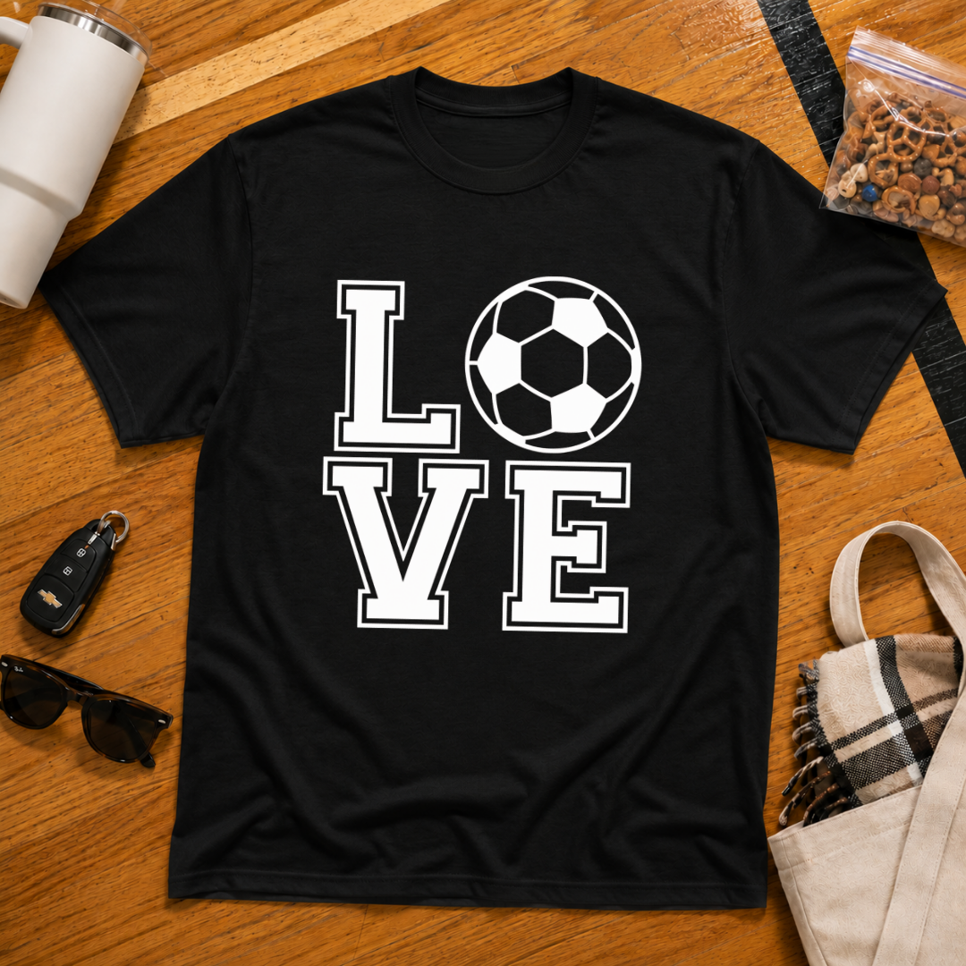 Love Soccer Stack Tee