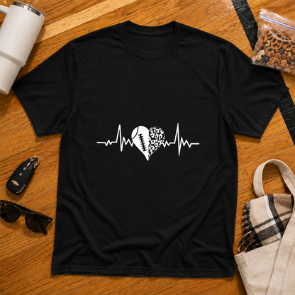 Football Heartbeat Tee