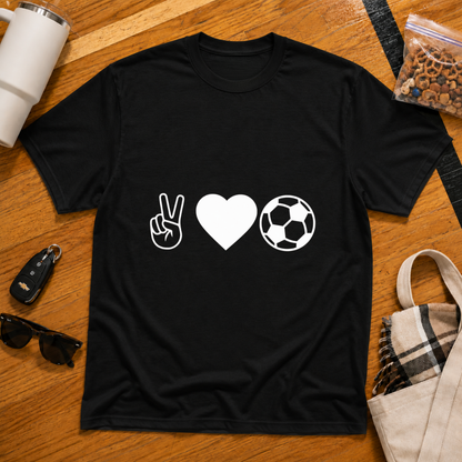 Peace Love Soccer Tee