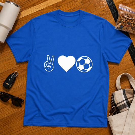Peace Love Soccer Tee