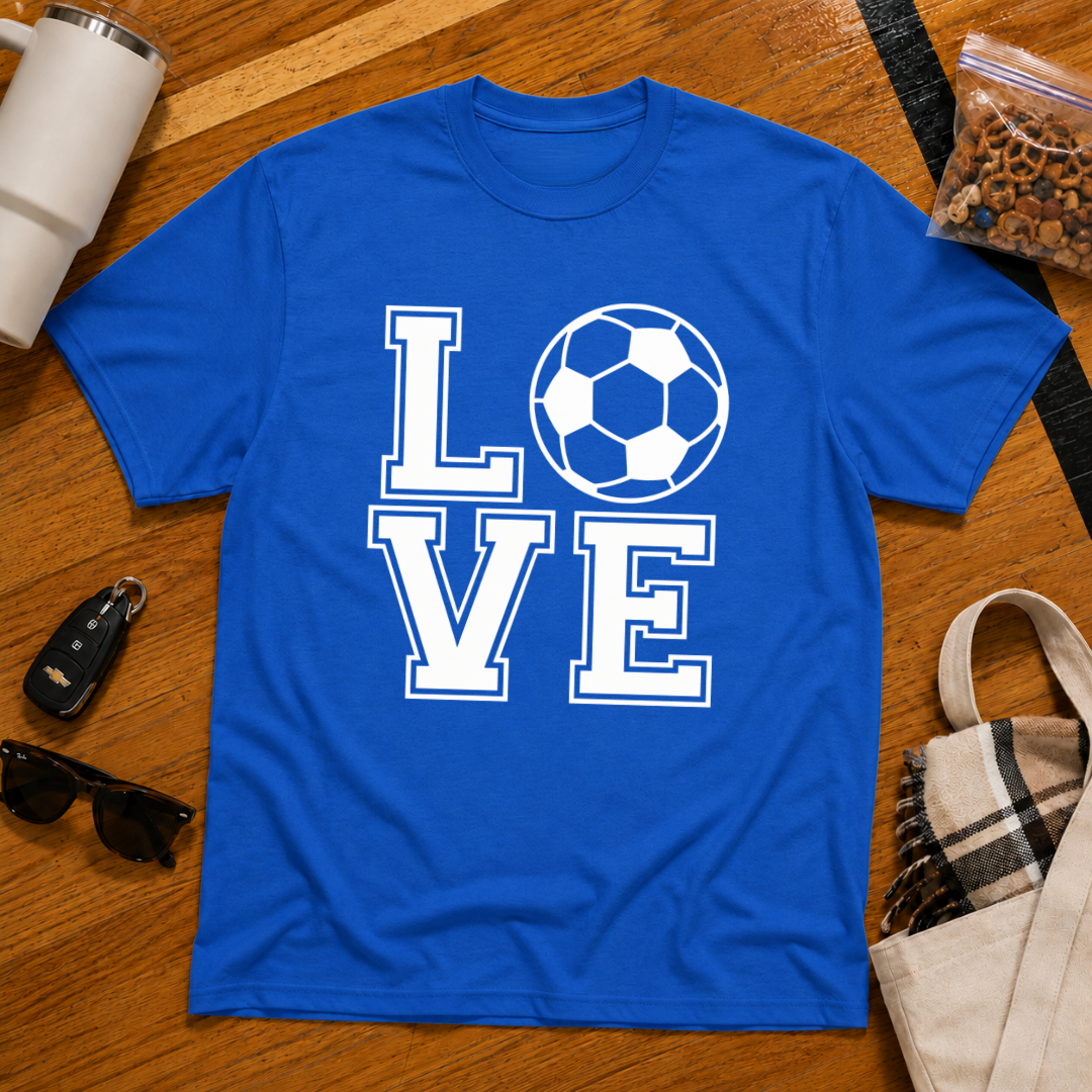 Love Soccer Stack Tee