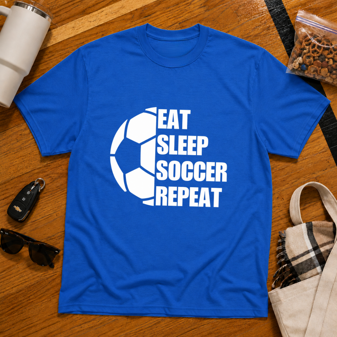Eat Sleep Soccer Repeat Tee