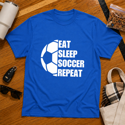 Eat Sleep Soccer Repeat Tee