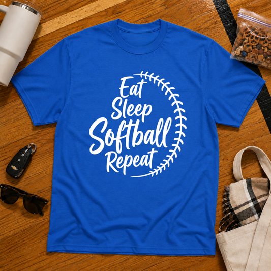 Eat Sleep Softball Repeat