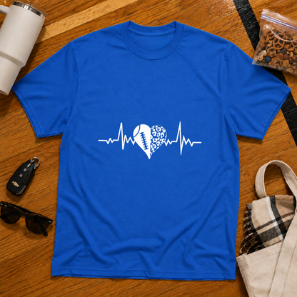 Football Heartbeat Tee
