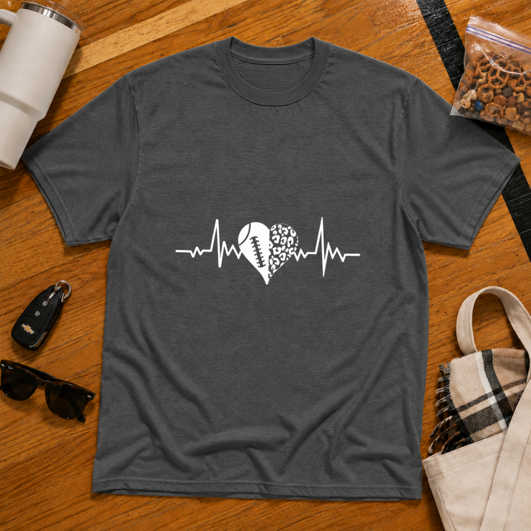 Football Heartbeat Tee