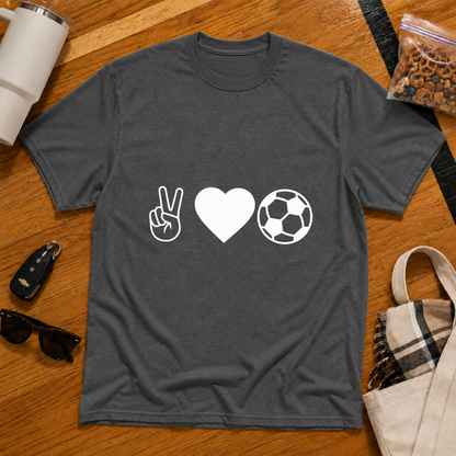 Peace Love Soccer Tee