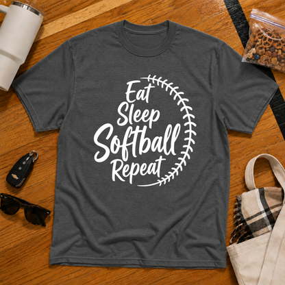 Eat Sleep Softball Repeat