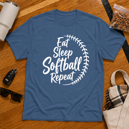 Eat Sleep Softball Repeat