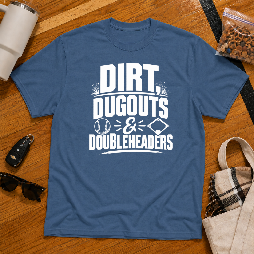 Dirt Dugouts and Doubleheaders Tee