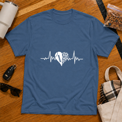 Football Heartbeat Tee