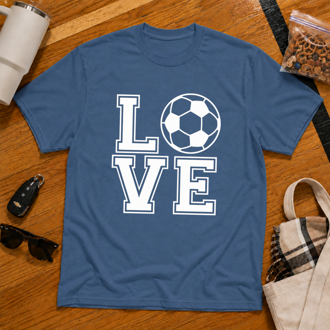 Love Soccer Stack Tee