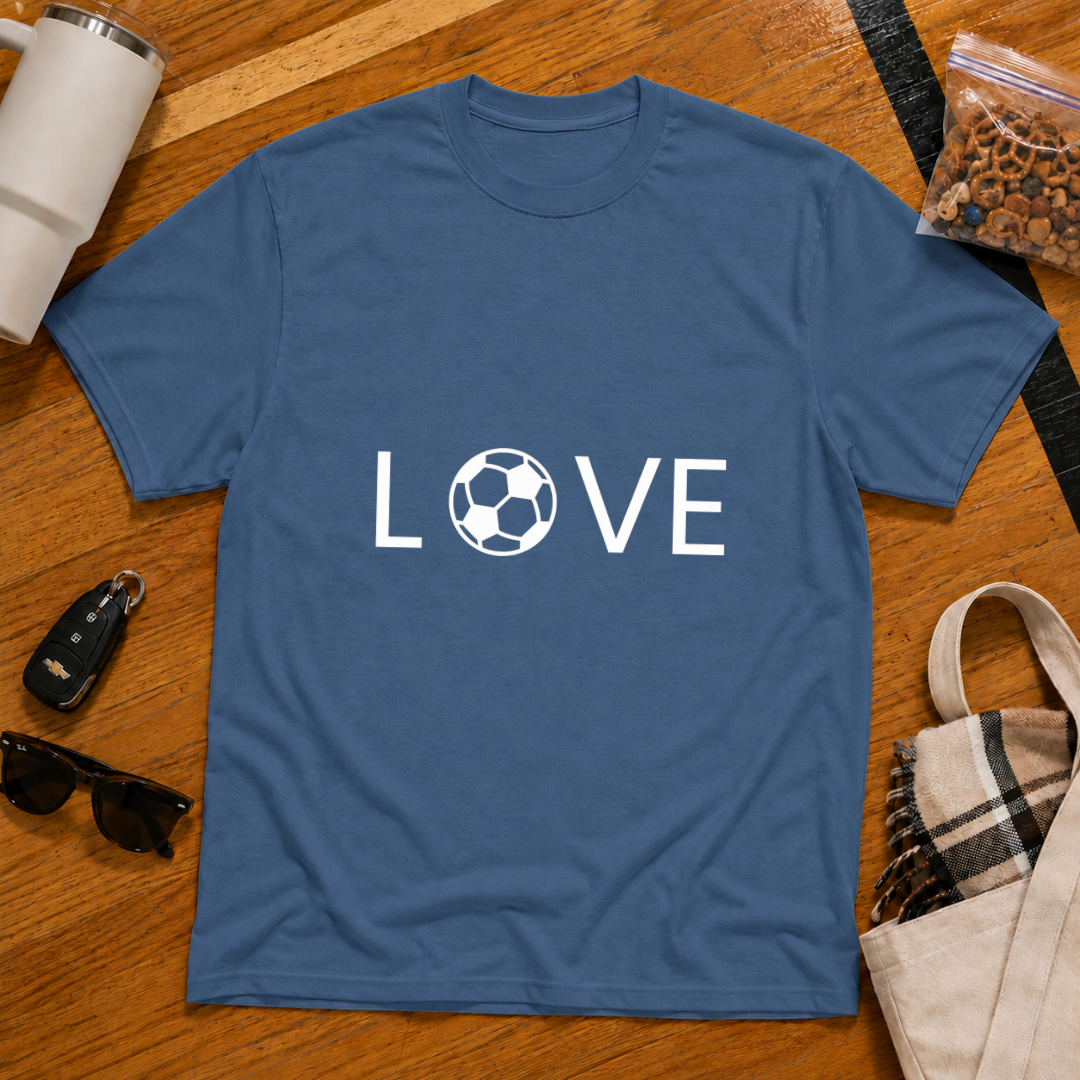 Love Soccer Flat Tee