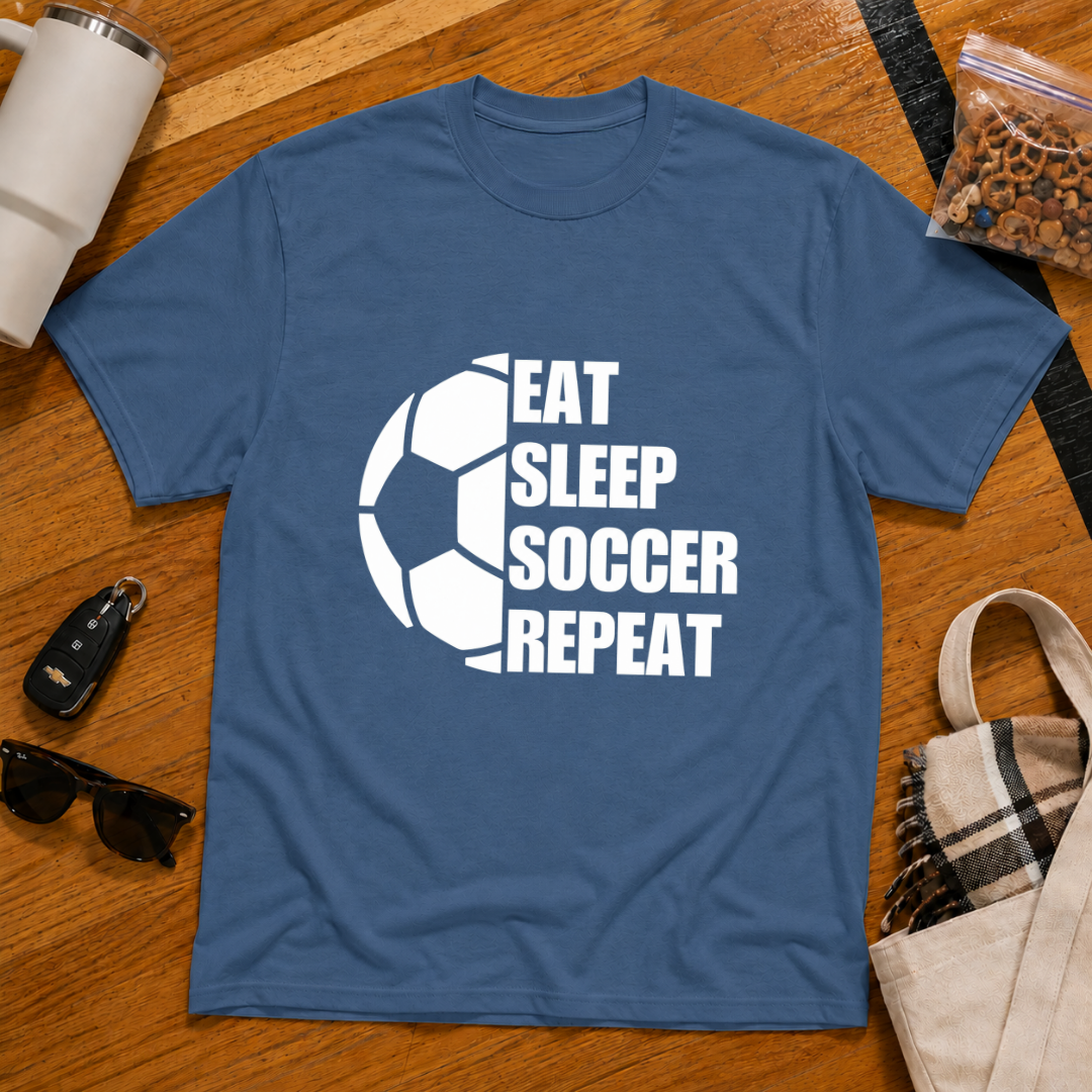 Eat Sleep Soccer Repeat Tee