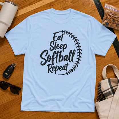 Eat Sleep Softball Repeat