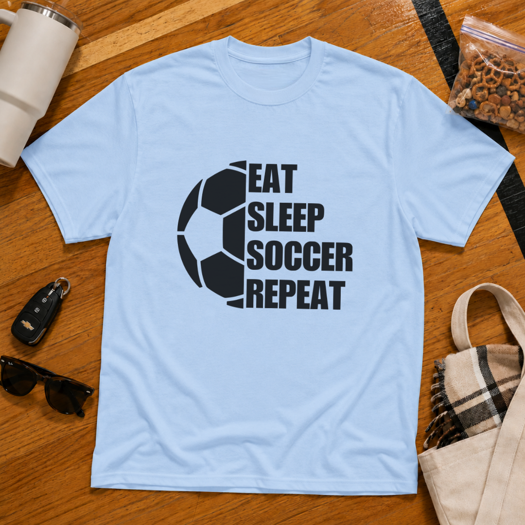 Eat Sleep Soccer Repeat Tee