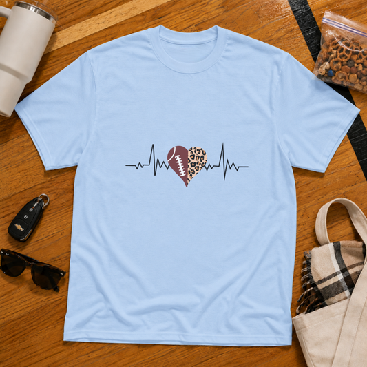 Football Heartbeat Tee