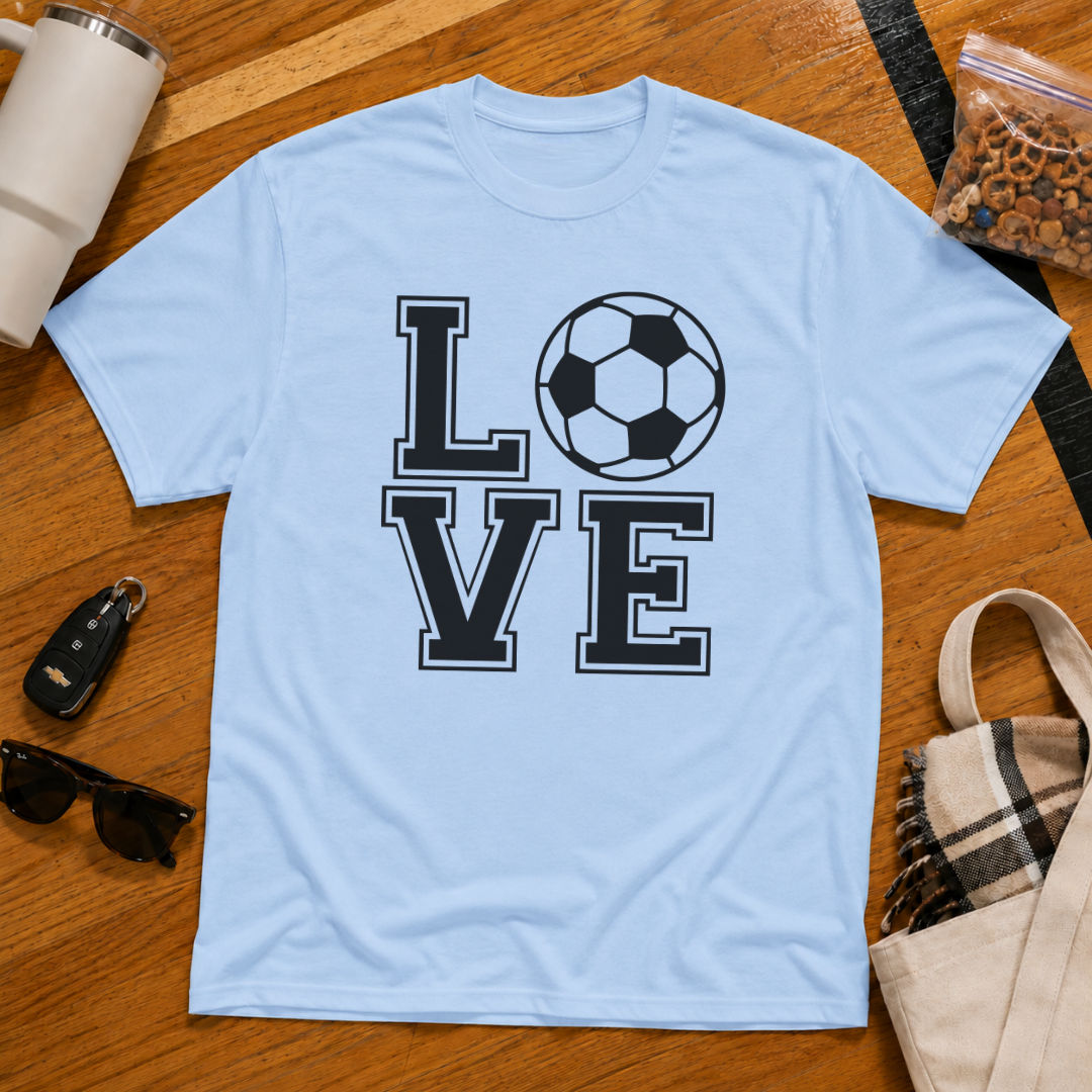 Love Soccer Stack Tee