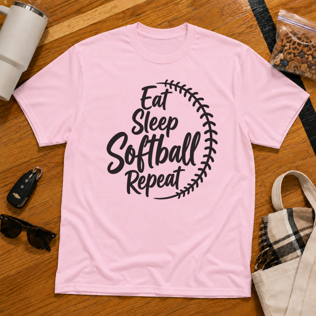 Eat Sleep Softball Repeat