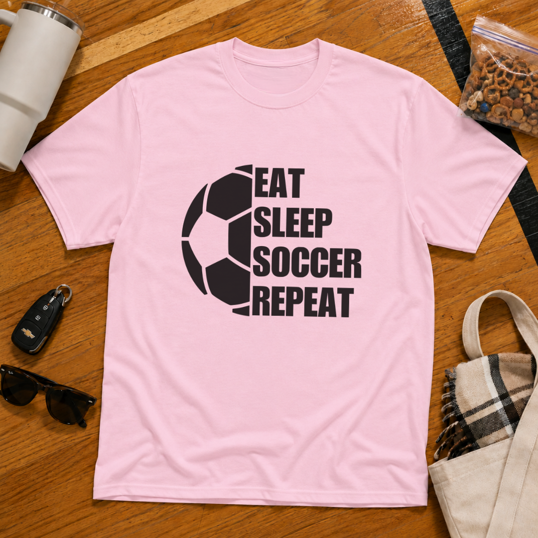 Eat Sleep Soccer Repeat Tee