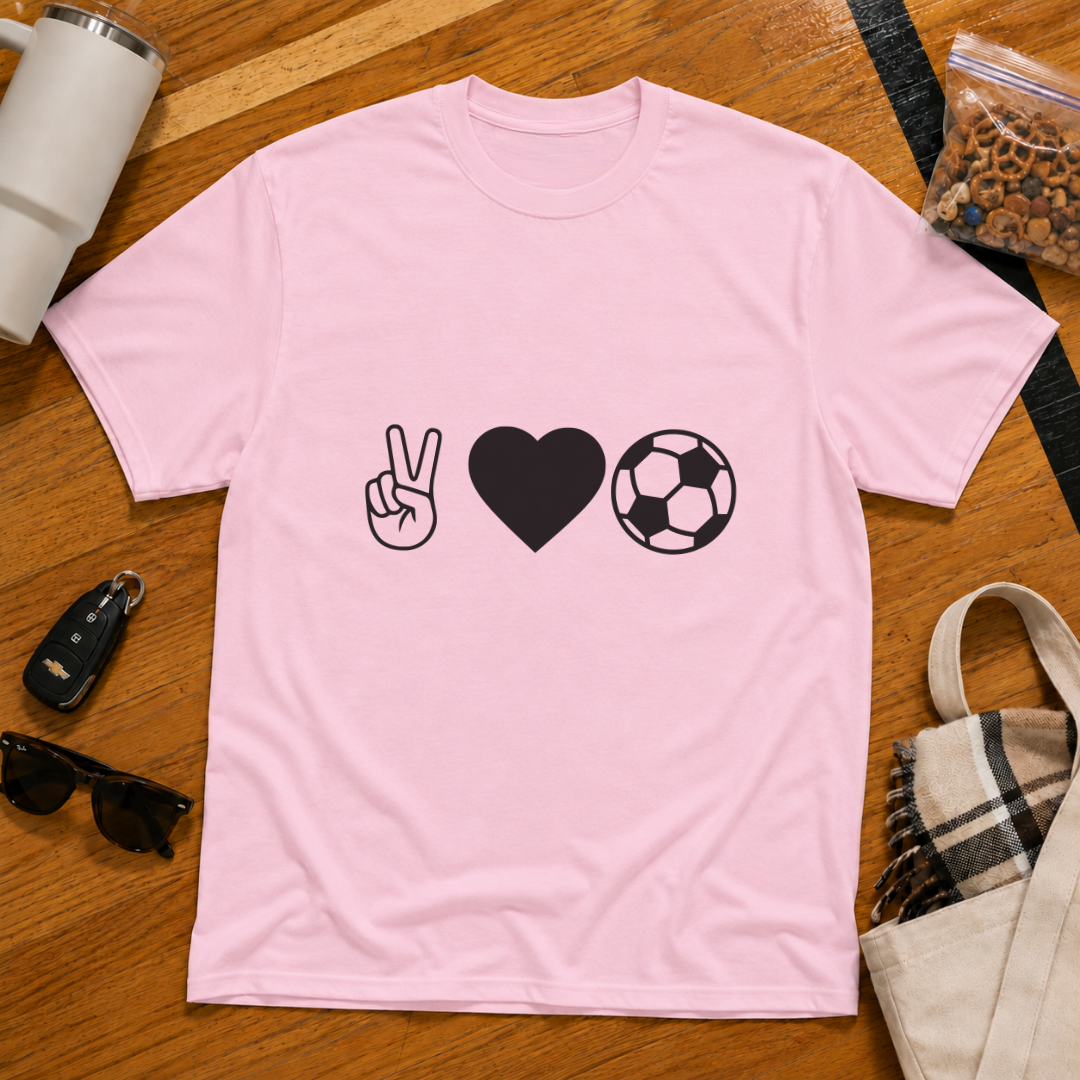 Peace Love Soccer Tee