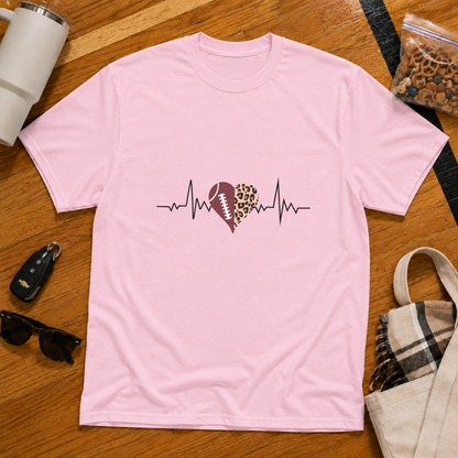 Football Heartbeat Tee