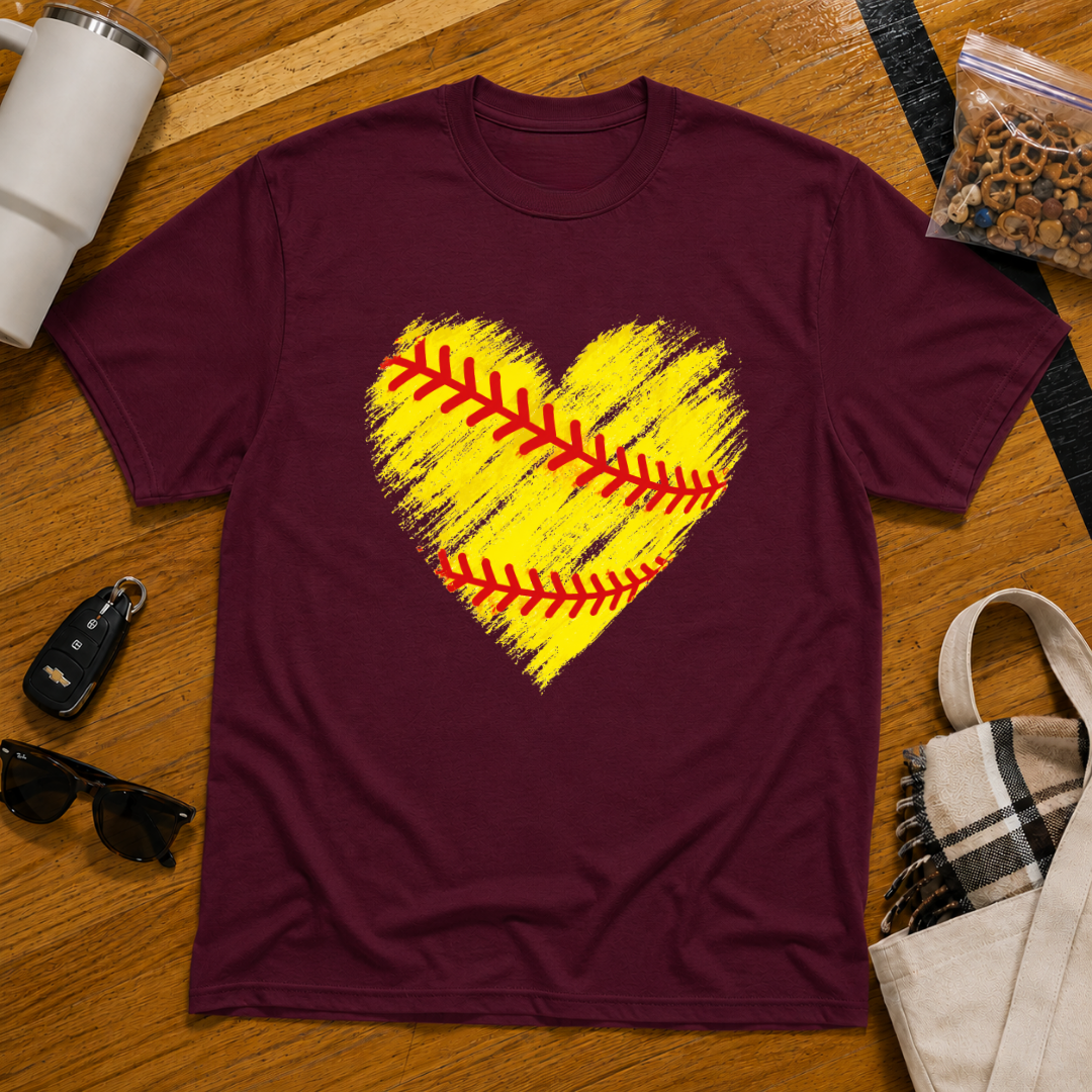 Softball Heart Tee