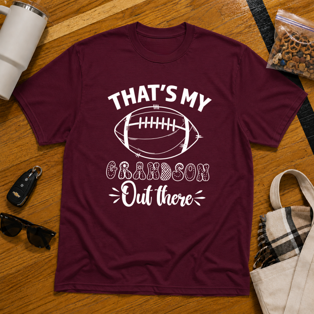 That's My Grandson Out There Football Tee