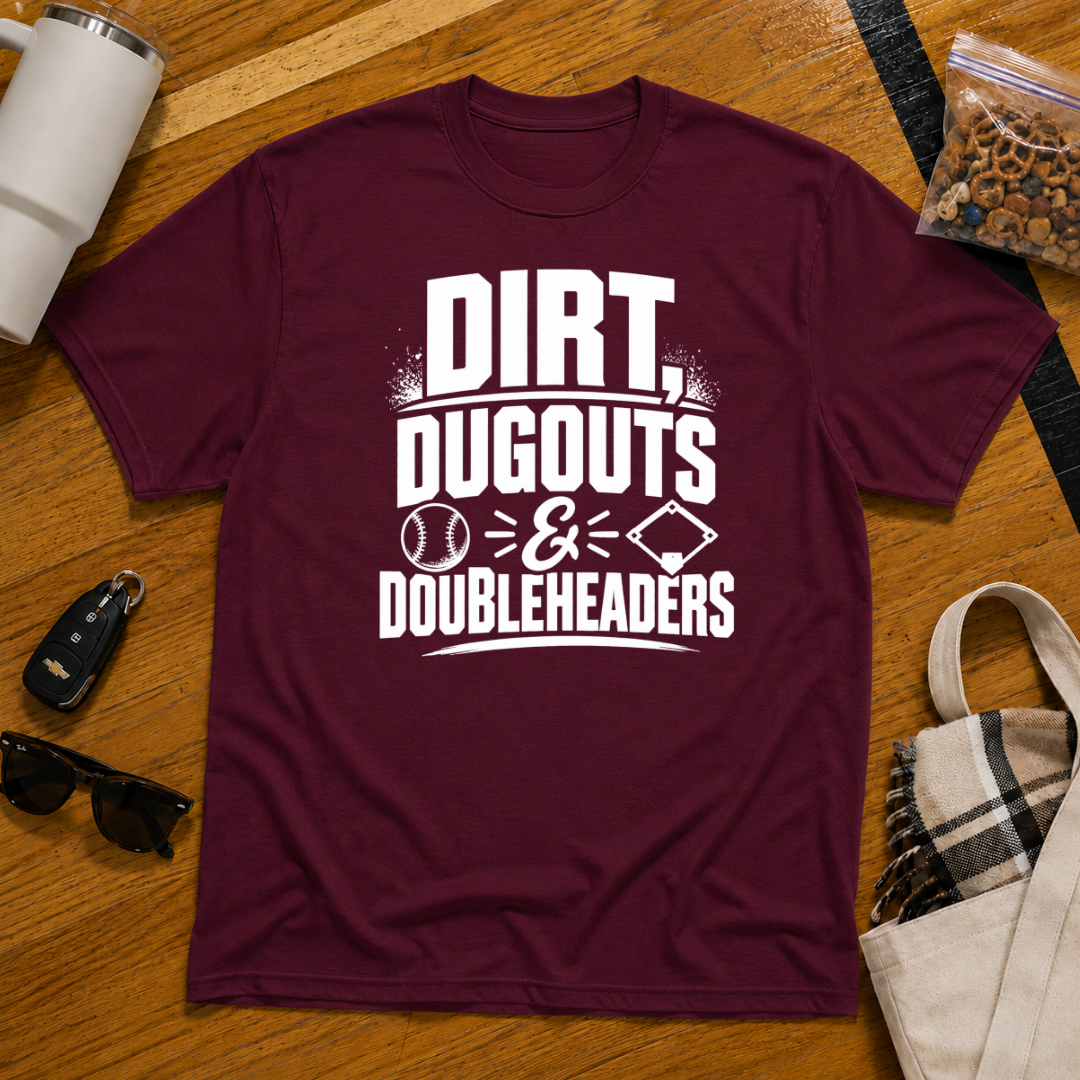 Dirt Dugouts and Doubleheaders Tee