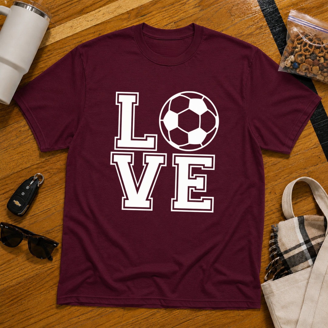 Love Soccer Stack Tee