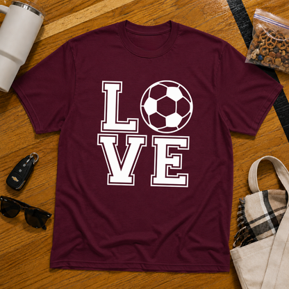 Love Soccer Stack Tee