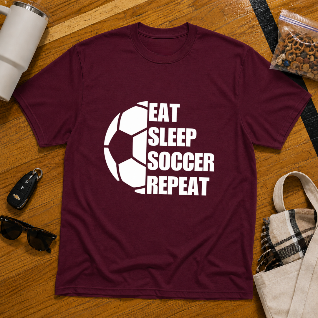 Eat Sleep Soccer Repeat Tee
